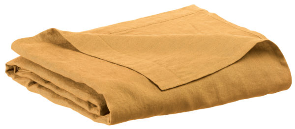 Drap plat stonewashed Zeff Ocre 240 x 300 Draps plats La Vallée du blanc