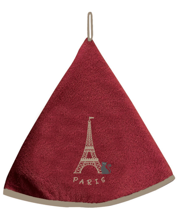 Essuie-mains Tour Eiffel Rouge 60 cm Essuie-mains La Vallée du blanc