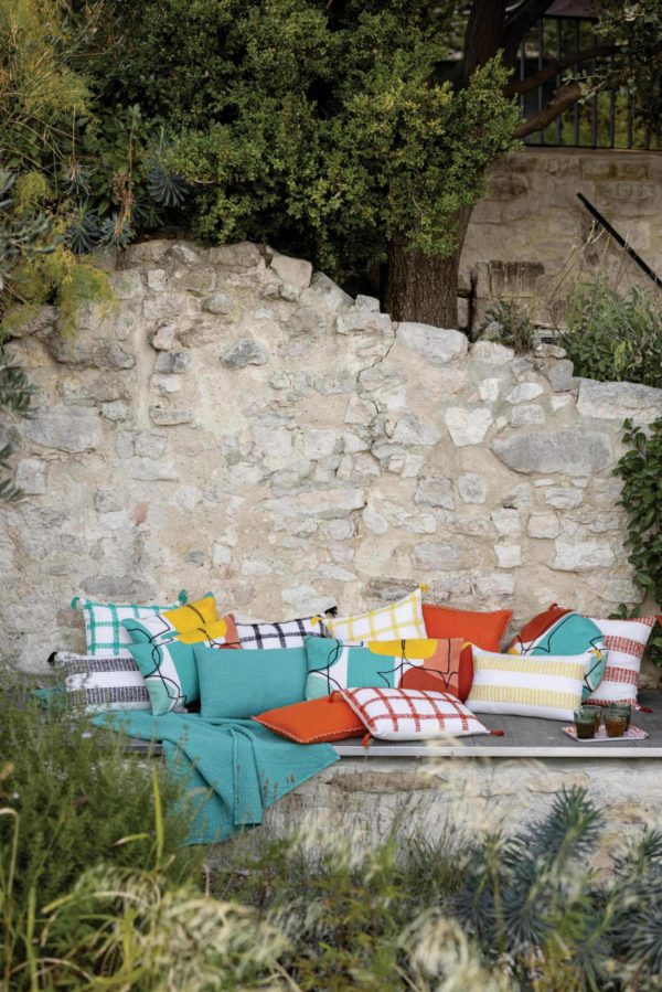 Coussin à rayures Diana Marmelade 30 x 50 Coussins La Vallée du blanc