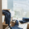 Drap de douche Bora Encre 70 x 130 – Image 3