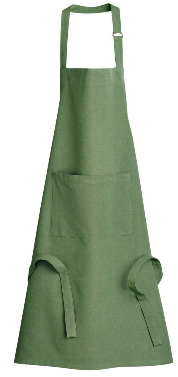 Tablier de cuisine recyclé Dario Vert 85 x 72 Tabliers La Vallée du blanc