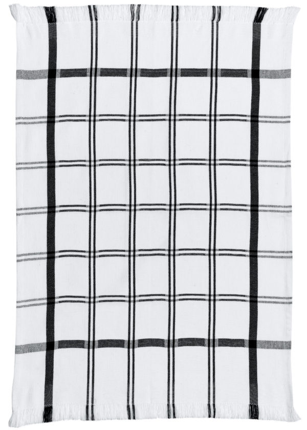 Torchon Carol Noir 50 x 70 Torchons La Vallée du blanc