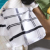 Torchon Carol Noir 50 x 70 – Image 2