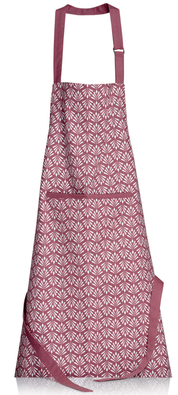 Tablier de cuisine enduit Pompei Orchidée 72 x 85 Tabliers La Vallée du blanc