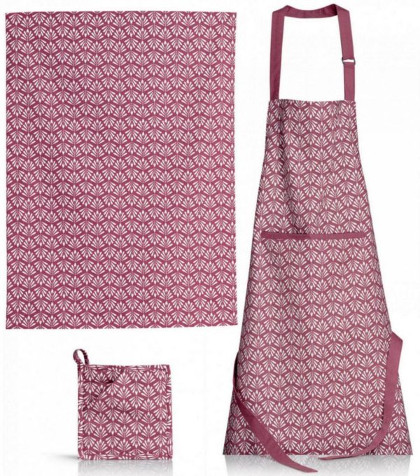 Tablier de cuisine enduit Pompei Orchidée 72 x 85 Tabliers La Vallée du blanc