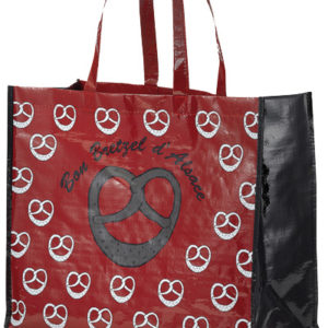 Grand Sac Shopping Bretzel Rouge 36 x 44 Cabas La Vallée du blanc