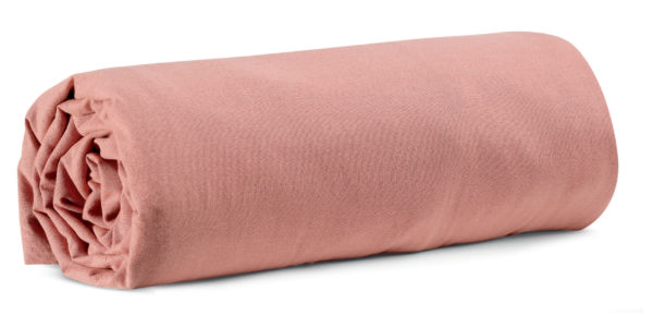Drap housse Calita Blush 140×190 bonnet 30 cm Draps housses La Vallée du blanc
