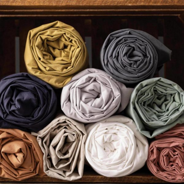 Drap housse Calita Sauge 160×200 bonnet 30 cm Draps housses La Vallée du blanc