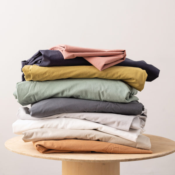 Drap housse Calita Cannelle 160×200 bonnet 30 cm Draps housses La Vallée du blanc