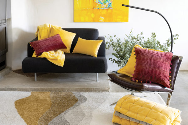 Coussin Tender Mimosa 50 x 50 Coussins La Vallée du blanc