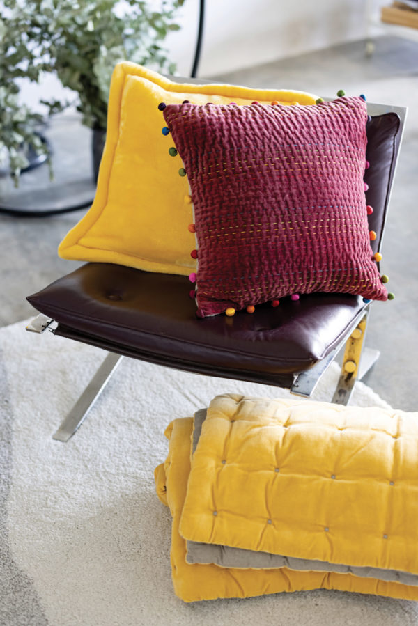 Coussin Tender Mimosa 50 x 50 Coussins La Vallée du blanc