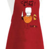 Tablier de cuisine Shadoks C'est moi le chef recyclé Rouge 72 x 90