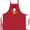 Tablier de cuisine Shadoks C'est moi le chef recyclé Rouge 72 x 90 – Image 2