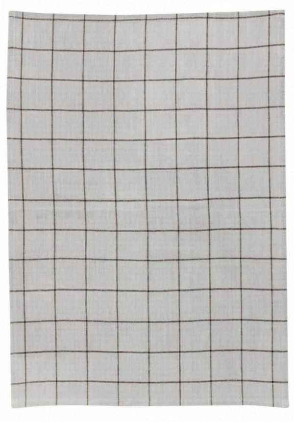 Torchon Métis Kilia carreaux Ecru 50 x 70 Torchons La Vallée du blanc