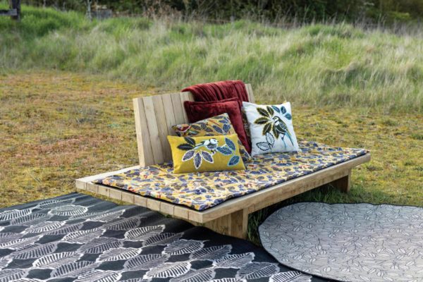 Tapis Chelby outdoor Naturel diamètre 160 cm Tapis La Vallée du blanc