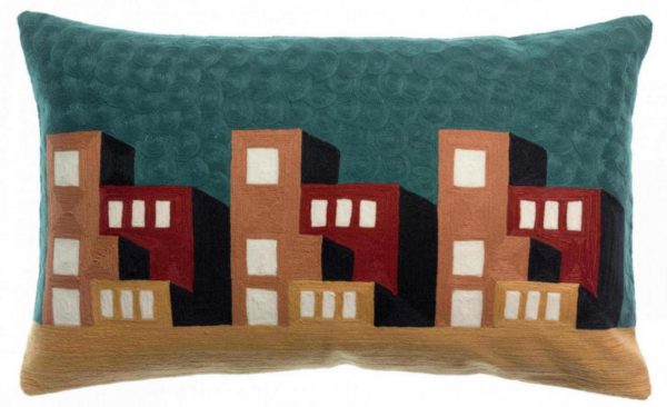 Coussin brodé Suri Multico 40 x 65 Coussins La Vallée du blanc