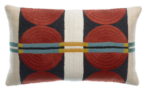 Coussin brodé Yoni Multico 30 x 50 Coussins La Vallée du blanc