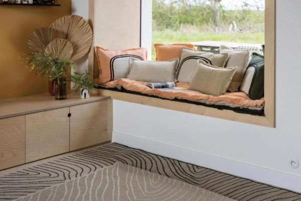 Édredon uni Laly Olive 85 x 200 Edredons La Vallée du blanc