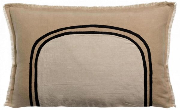 Coussin bicolore Laly Galet 40 x 65 Coussins La Vallée du blanc