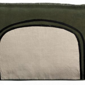 Coussin bicolore Laly Olive 40 x 65 Coussins La Vallée du blanc