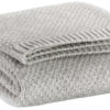 Plaid tricot recyclé Danilo Perle 130 x 160