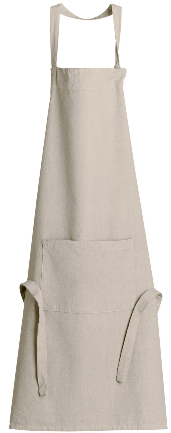 Tablier de cuisine recyclé Ada Ficelle 72 x 85 Tabliers La Vallée du blanc