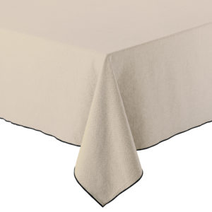 Nappe recyclée Grace Ficelle 140 x 140 Nappes La Vallée du blanc