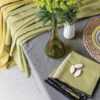 Nappe recyclée Grace Kaki 140 x 140 – Image 3