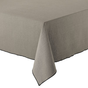 Nappe recyclée Grace Ombre 140 x 140 Nappes La Vallée du blanc