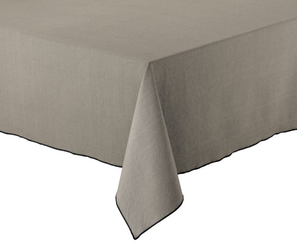 Nappe recyclée Grace Ombre 140 x 140 Nappes La Vallée du blanc