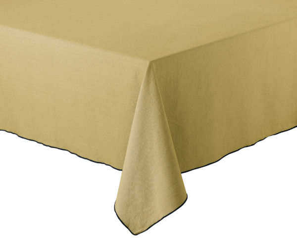 Nappe recyclée Grace Kaki 140 x 250 Nappes La Vallée du blanc
