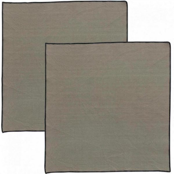 Serviette de table recyclée Grace Ombre 40 x 40 Serviettes de table La Vallée du blanc