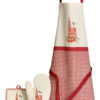Tablier de cuisine Cathédrale Ecru/rouge 72 x 85 – Image 2