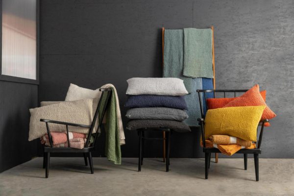 Jeté stonewashed Tana Crème 180 x 260 Jetés de lit La Vallée du blanc