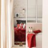 Tapis de bain uni Etia Géranium 54 x 110 – Image 2
