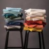 Tapis de bain uni Etia Géranium 54 x 110 – Image 3