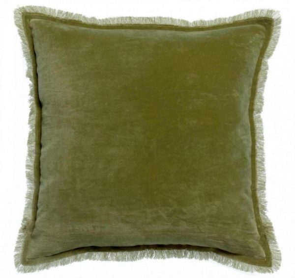Coussin uni Fara Olive 45 x 45 Coussins La Vallée du blanc