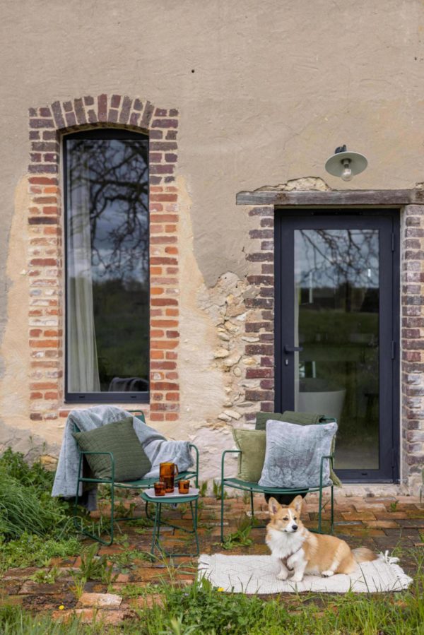 Coussin uni Fara Olive 45 x 45 Coussins La Vallée du blanc