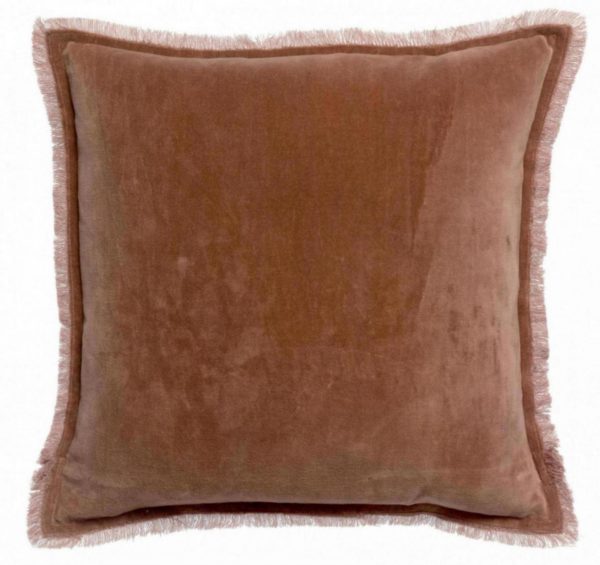 Coussin uni Fara Bois de rose 45 x 45 Coussins La Vallée du blanc