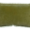 Coussin uni Fara Olive 30 x 50
