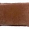 Coussin uni Fara Bois de rose 40 x 65