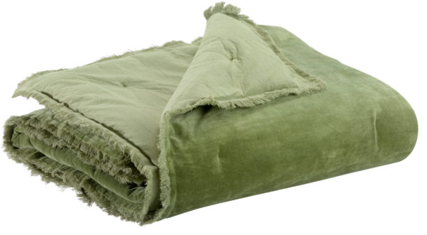 Plaid uni Fara Olive 135 x 200 Plaids La Vallée du blanc