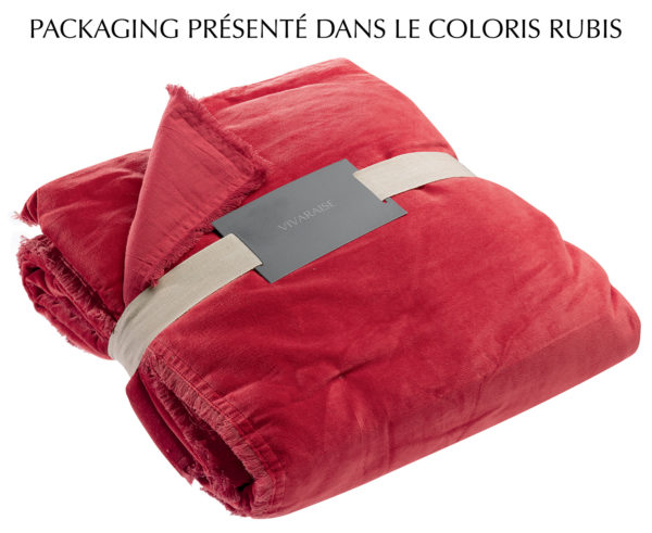 Plaid uni Fara Olive 135 x 200 Plaids La Vallée du blanc