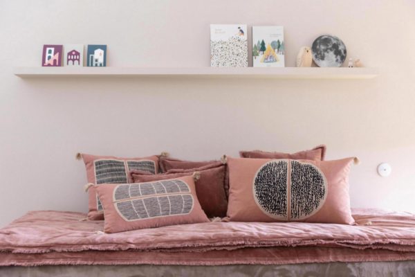 Édredon uni Fara Bois de rose 85 x 200 Edredons La Vallée du blanc