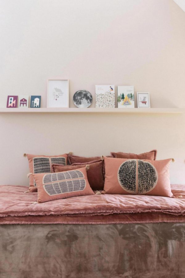 Édredon uni Fara Bois de rose 85 x 200 Edredons La Vallée du blanc