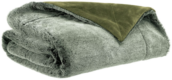 Plaid Kinta Olive 130 x 160 Plaids La Vallée du blanc