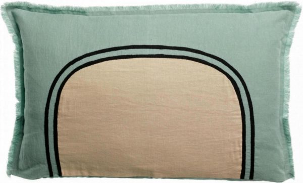 Coussin bicolore Laly Opaline 40 x 65 Coussins La Vallée du blanc