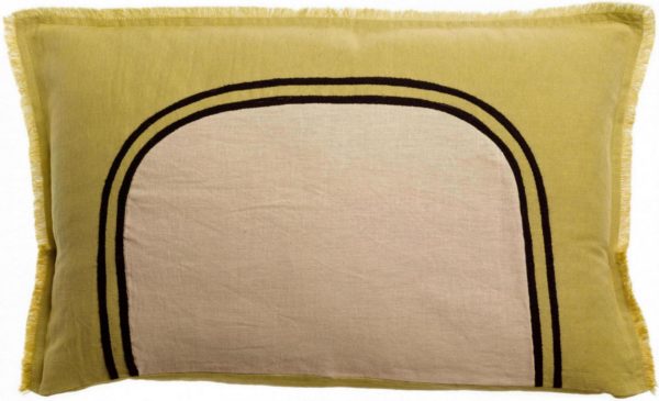 Coussin bicolore Laly Gold 40 x 65 Coussins La Vallée du blanc