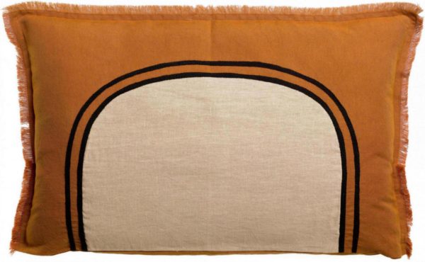 Coussin bicolore Laly Cuivre 40 x 65 Coussins La Vallée du blanc