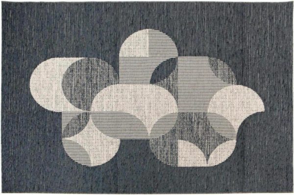 Tapis Anaya outdoor Pétrole 200 x 290 Tapis La Vallée du blanc